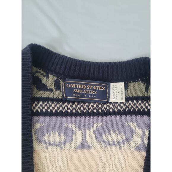 Vintage United States Sweaters Floral Knit Vest Sz S Grandma Cottagecore Preppy - Picture 3 of 7